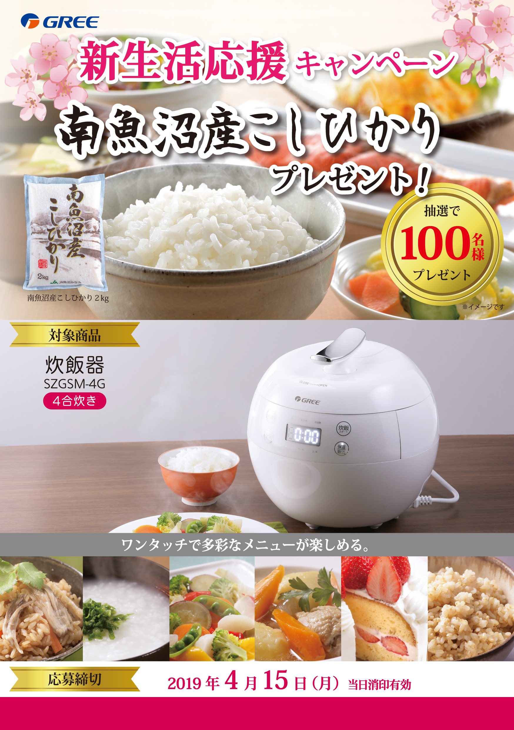 GREE炊飯器キャンペーン